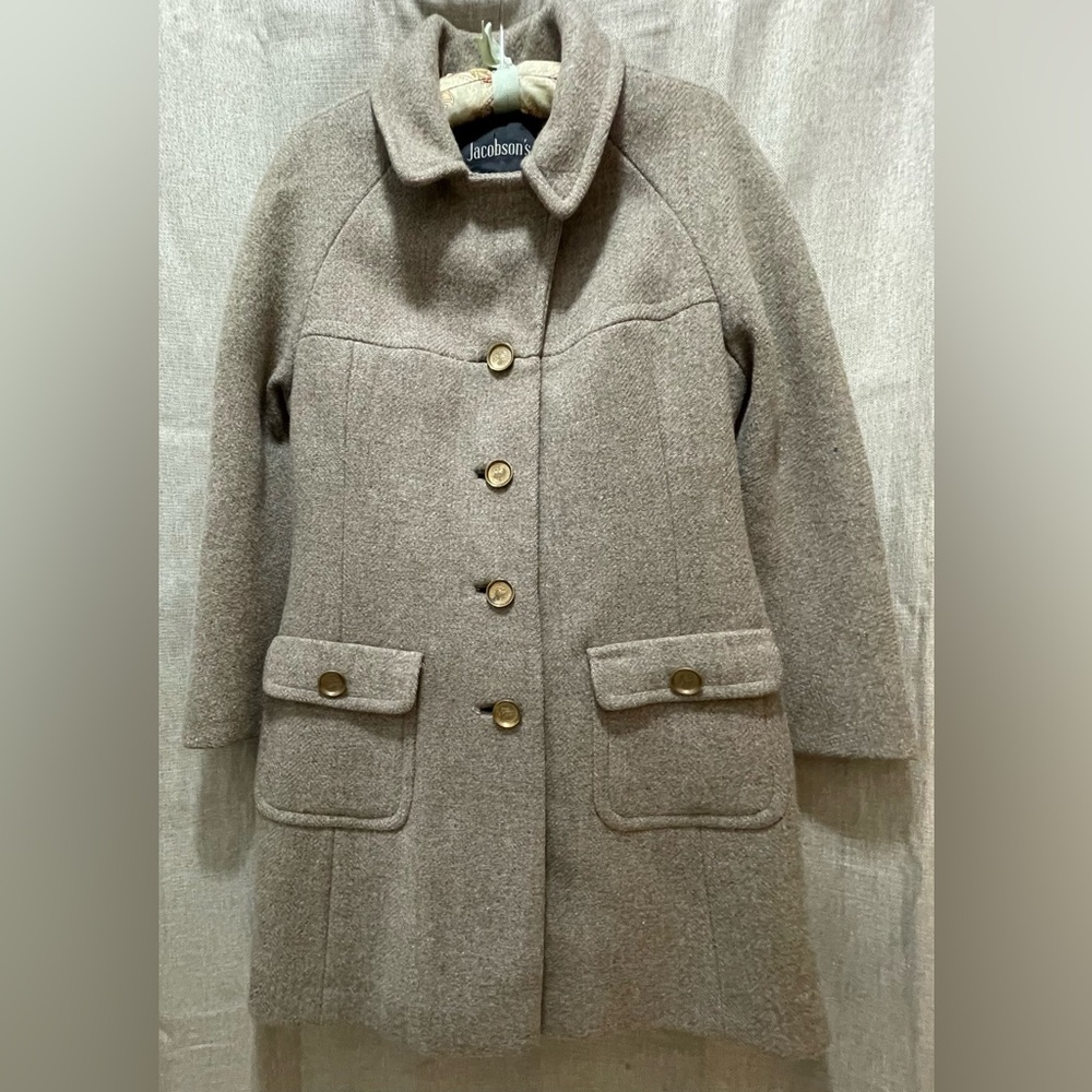 VTG Jacobson’s Wool tan, beige overcoat small/medium
